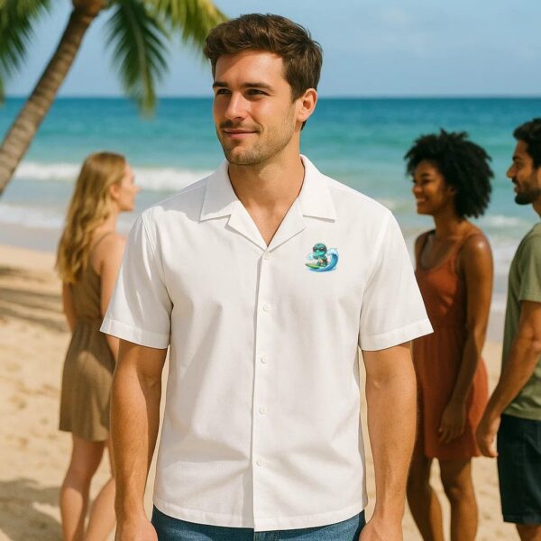 Wavy Jellyfish Hawaiian Shirt - Image 3