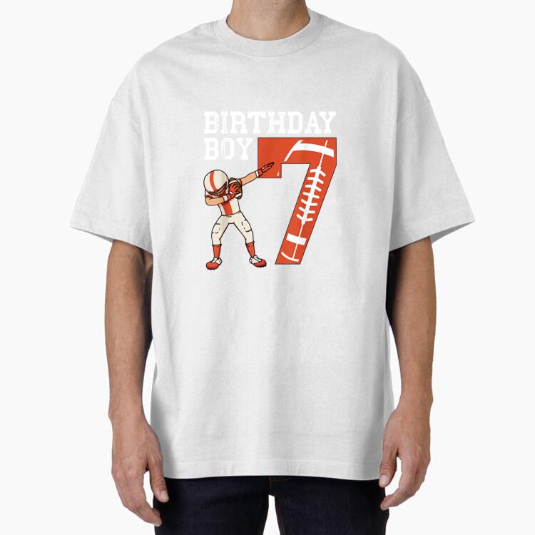 7th Football Birthday T-Shirt
