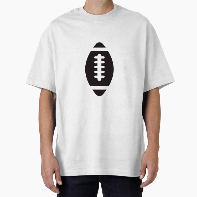 American Football Ball Black T-Shirt