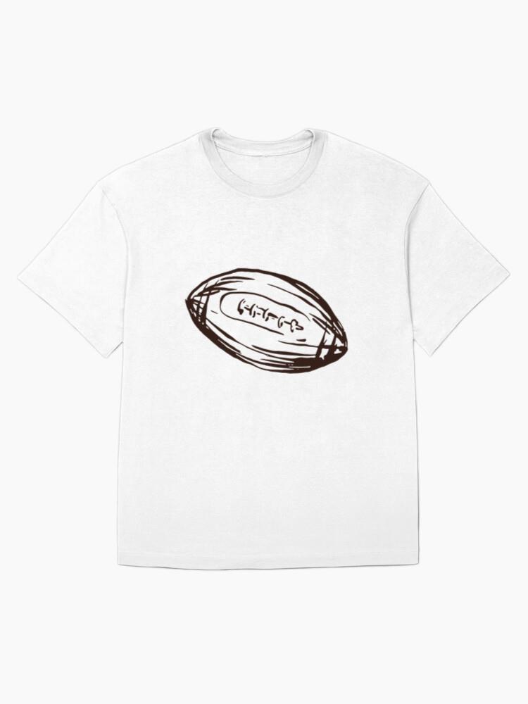 American Football Ball Hand Drawn T-Shirt - Image 4