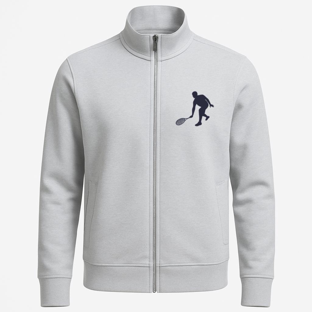 Man Tennis Player Pose Silhouette Jacket